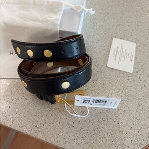 Hammitt Black Belt with Gold Studs